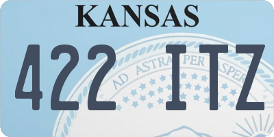 KS license plate 422ITZ
