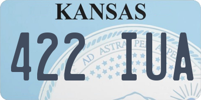 KS license plate 422IUA