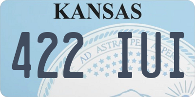 KS license plate 422IUI