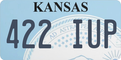KS license plate 422IUP