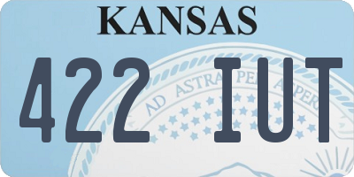 KS license plate 422IUT
