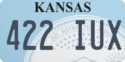 KS license plate 422IUX