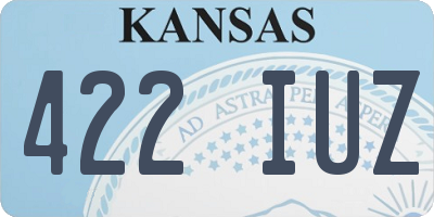KS license plate 422IUZ