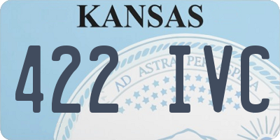 KS license plate 422IVC