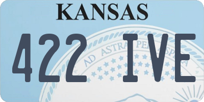 KS license plate 422IVE