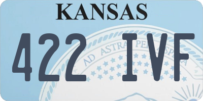 KS license plate 422IVF