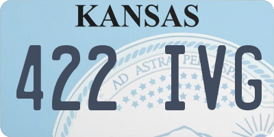 KS license plate 422IVG