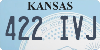 KS license plate 422IVJ