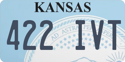 KS license plate 422IVT