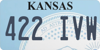 KS license plate 422IVW