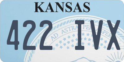 KS license plate 422IVX