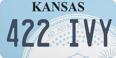 KS license plate 422IVY