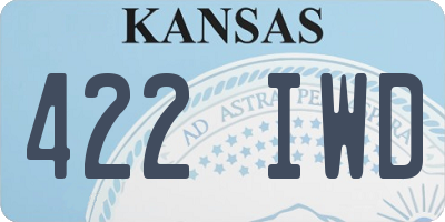 KS license plate 422IWD