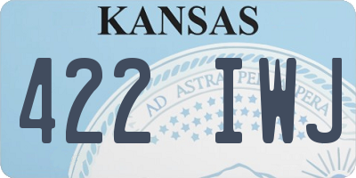 KS license plate 422IWJ