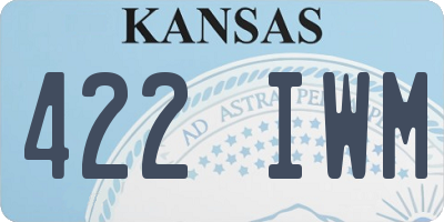 KS license plate 422IWM