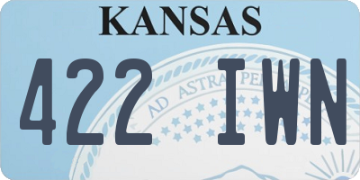 KS license plate 422IWN