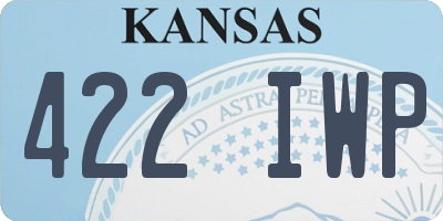 KS license plate 422IWP