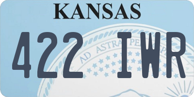 KS license plate 422IWR
