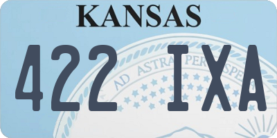 KS license plate 422IXA