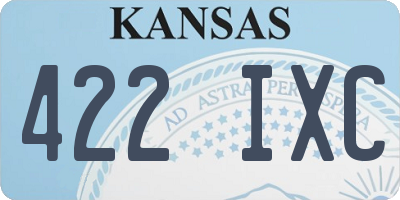 KS license plate 422IXC