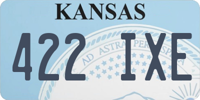 KS license plate 422IXE
