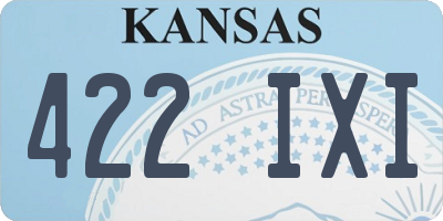 KS license plate 422IXI