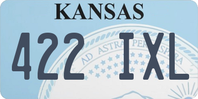 KS license plate 422IXL