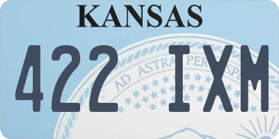 KS license plate 422IXM