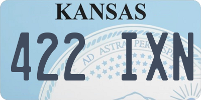 KS license plate 422IXN