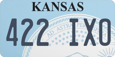 KS license plate 422IXO