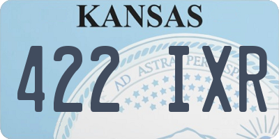 KS license plate 422IXR