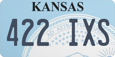 KS license plate 422IXS