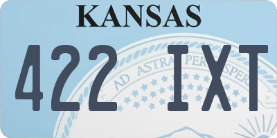 KS license plate 422IXT