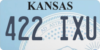 KS license plate 422IXU