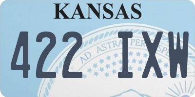 KS license plate 422IXW