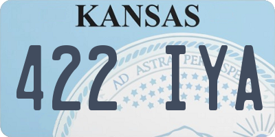 KS license plate 422IYA