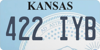 KS license plate 422IYB