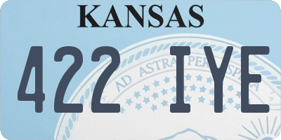 KS license plate 422IYE