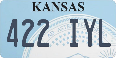 KS license plate 422IYL