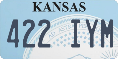 KS license plate 422IYM