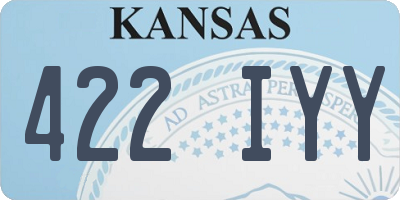 KS license plate 422IYY
