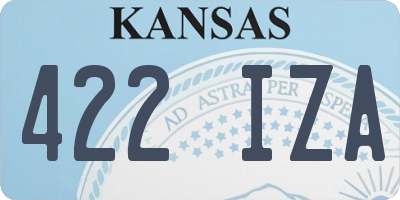 KS license plate 422IZA