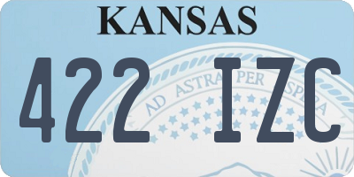 KS license plate 422IZC