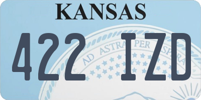 KS license plate 422IZD