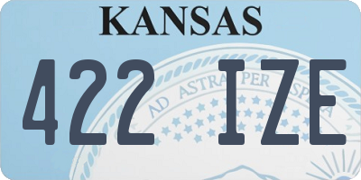 KS license plate 422IZE
