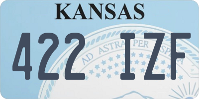 KS license plate 422IZF