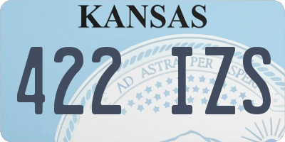 KS license plate 422IZS