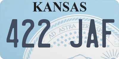 KS license plate 422JAF