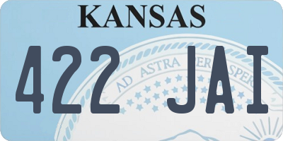 KS license plate 422JAI