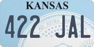 KS license plate 422JAL